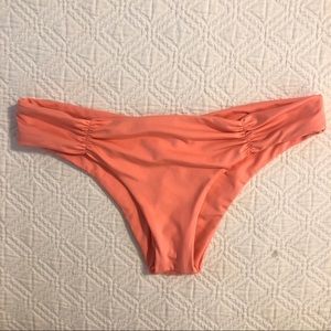 Coral Cheeky Bathing Suit Bottoms
